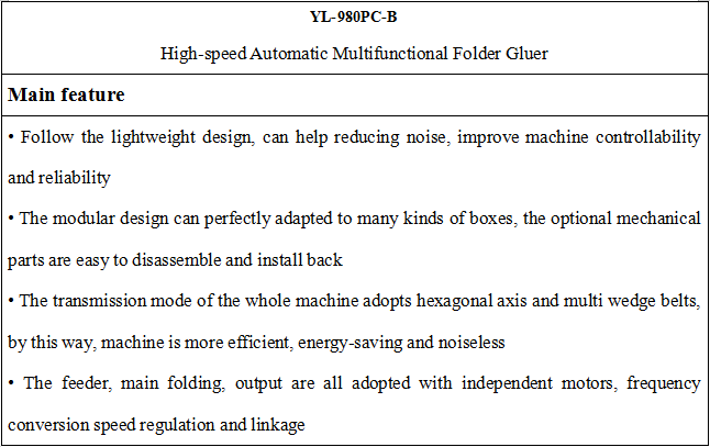 YL-980PC-B Automatic Folder Gluer