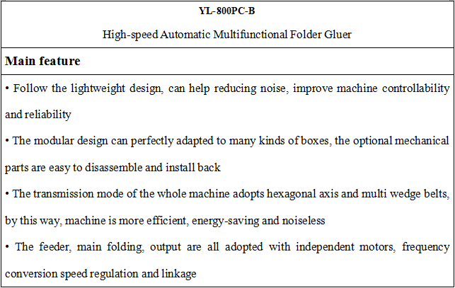 YL-800PC-B Automatic Folder Gluer